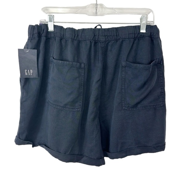 GAP Women's XXL Tencel Short Blue Pull On Drawstring Cuffed NWT Inseam 4" - Picture 3 of 14